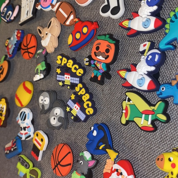 44 Croc Jibbitz Mandalorian BLM Pokemon Disney Roblox Assortment Shoe Charms PVC - Picture 11 of 12